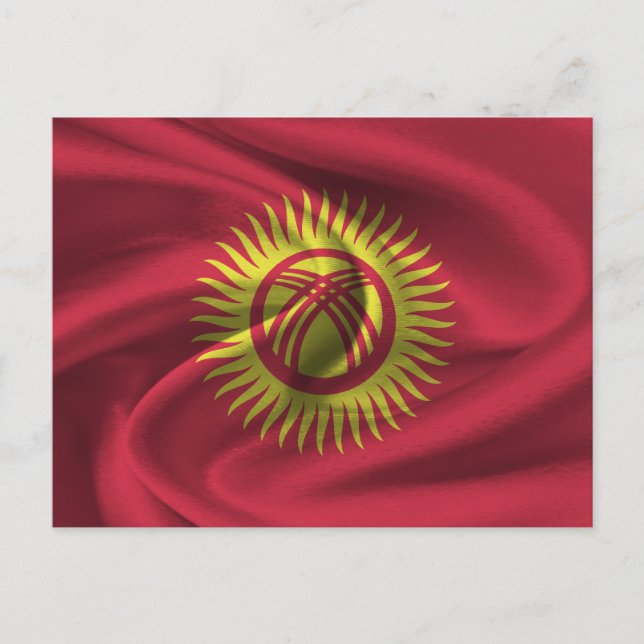 Kyrgyzstan Flag Postcard (Front)