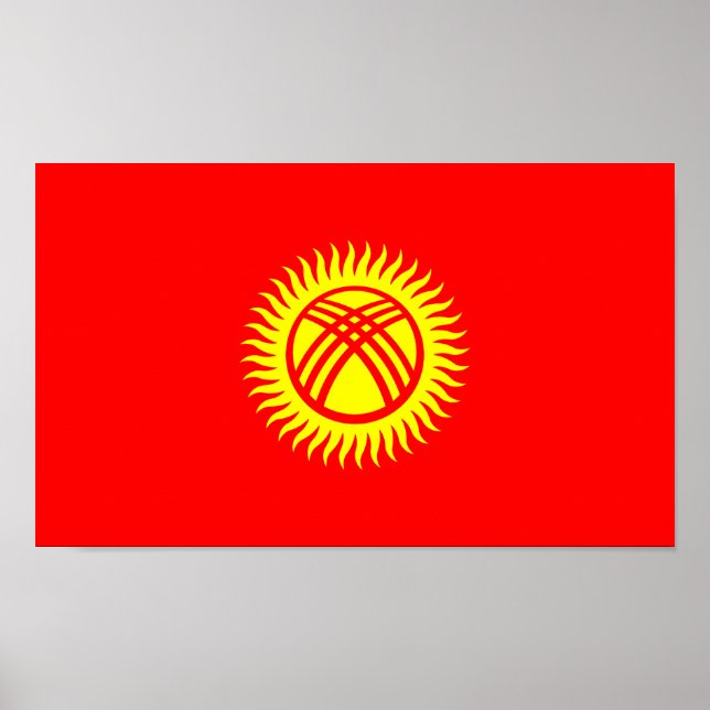Kyrgyzstan Flag Poster (Front)
