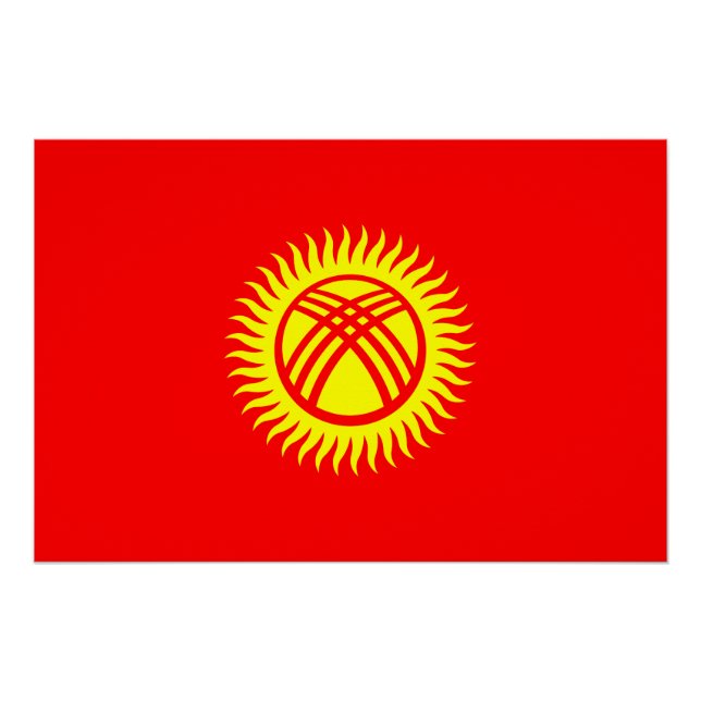 Kyrgyzstan Flag Poster (Front)