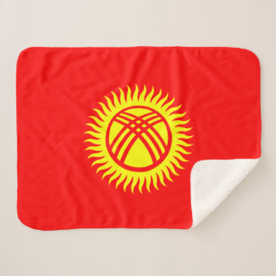 Kyrgyzstan Flag Sherpa Blanket