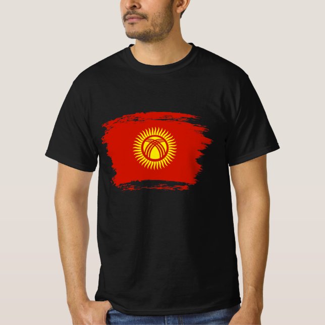 Kyrgyzstan flag T-Shirt (Front)