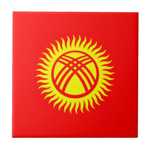 Kyrgyzstan Flag Tile