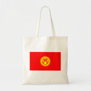 Kyrgyzstan Flag Tote Bag