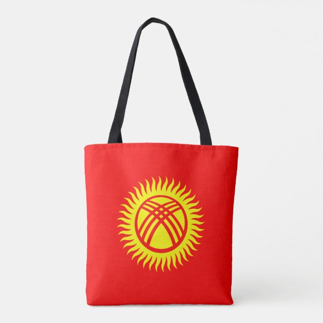 Kyrgyzstan Flag Tote Bag (Back)