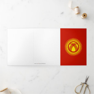 Kyrgyzstan flag Tri-Fold card