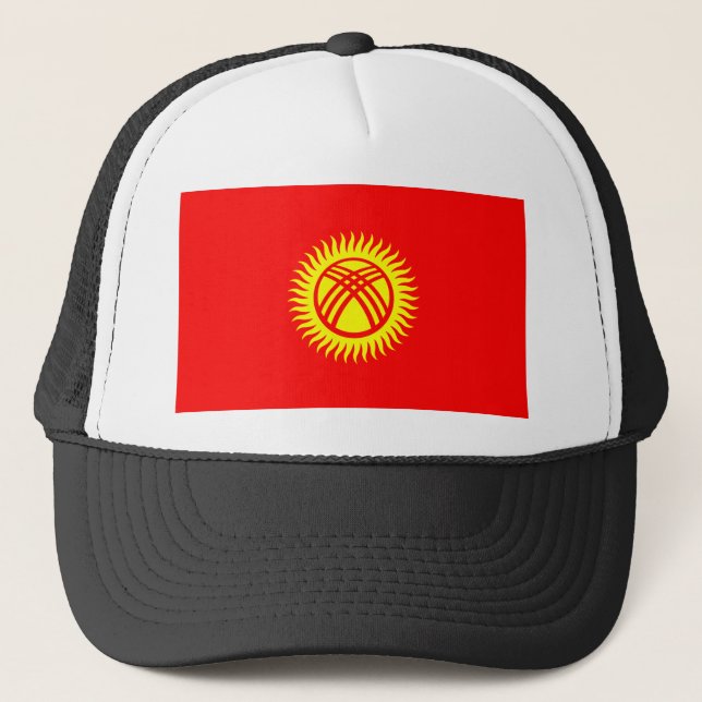 Kyrgyzstan Flag Trucker Hat (Front)
