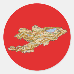 Kyrgyzstan Map Sticker