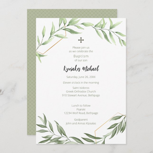 Kyriakos Dot Invitation (Front/Back)