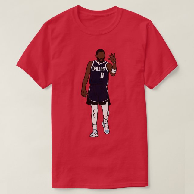 Kyrie Irving Left Hand Celebration TShirt 1 (Design Front)