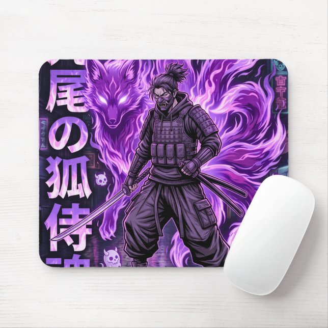 Kyubi Cyber-Samurai Mouse Mat (With Mouse)