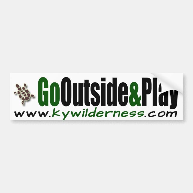 KYWilderness Go Outside & Play Bumper Sticker (Front)