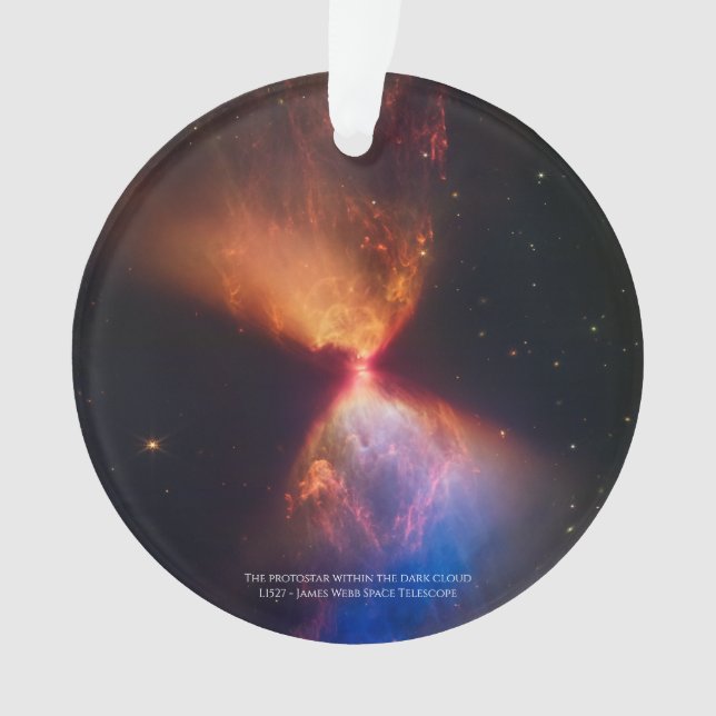 L1527 and Protostar - James Webb Space Telescope Ornament (Front)