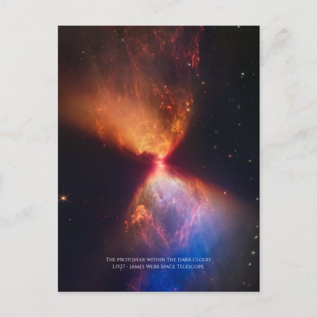 L1527 and Protostar - James Webb Space Telescope Postcard (Front)
