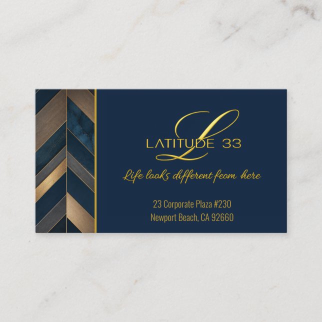 L33 Herringbone planks w Agent image Business Card (Front)