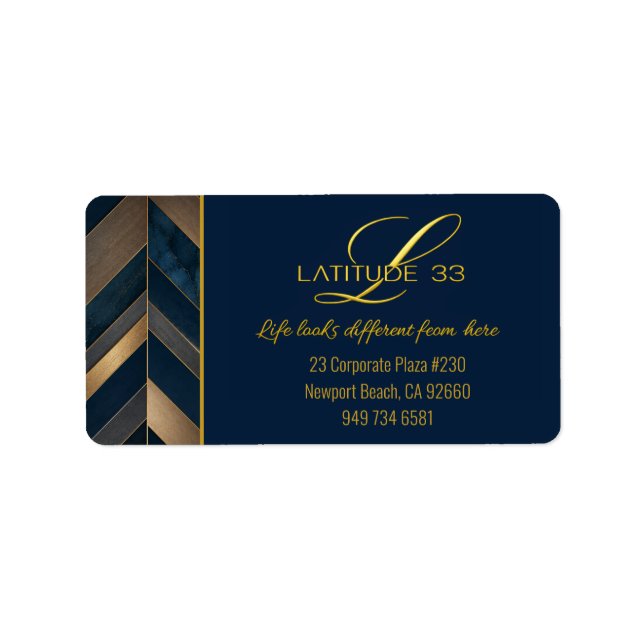 L33 signature Herringbone planks design  Label (Front)