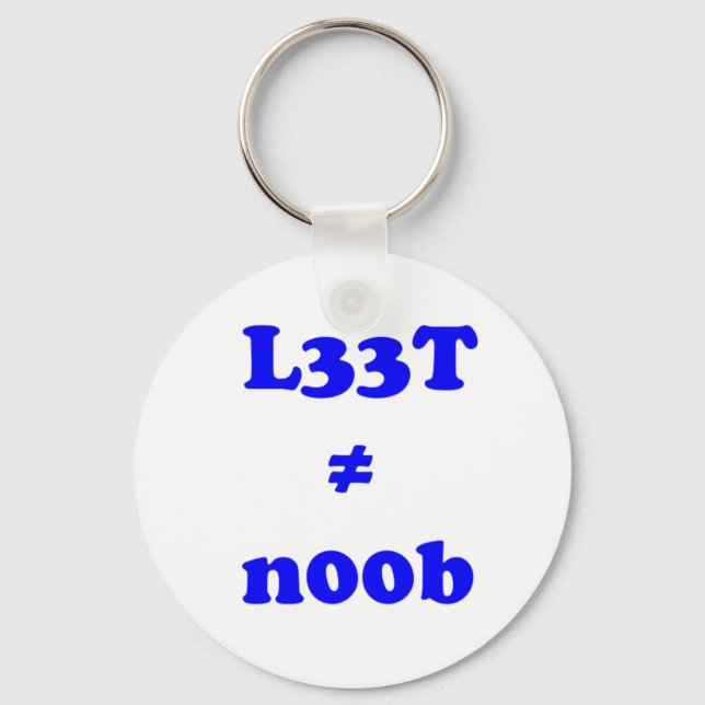 l33t leet n00b noob key ring (Front)
