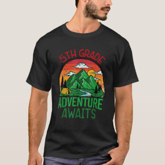 l6JO Funny 5th Adventure Awaits Teacher First Day  T-Shirt