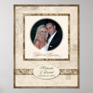 L743 11x14 Wedding Gift Personalised w Photograph Poster