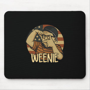 L7 Weenie Funny Baseball Usa  Mouse Mat