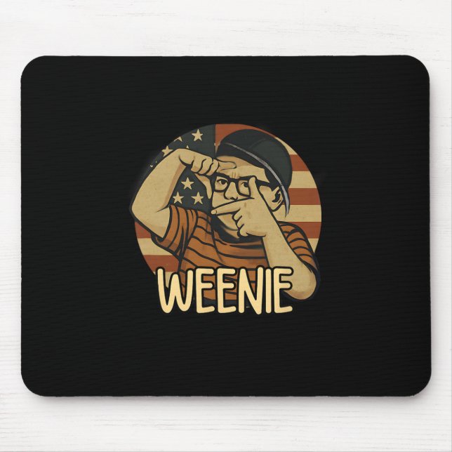 L7 Weenie Funny Baseball Usa  Mouse Mat (Front)