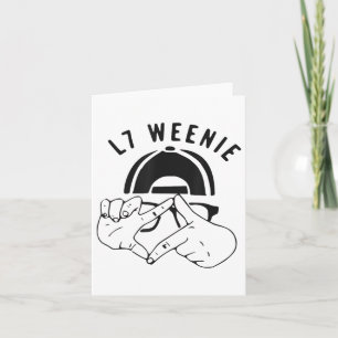 L7 Weenie Funny Youth Kids Boys Baseball _1 Card