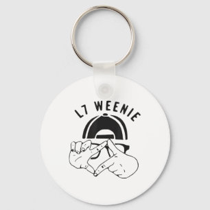 L7 Weenie Funny Youth Kids Boys Baseball _1 Key Ring