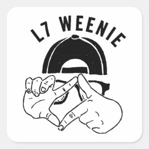 L7 Weenie Square Sticker