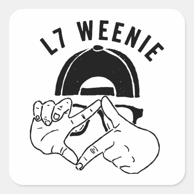 L7 Weenie Square Sticker (Front)