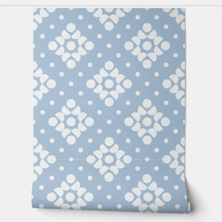 (L) 2502222B Retro Dotty Diamond Blue Background Wallpaper