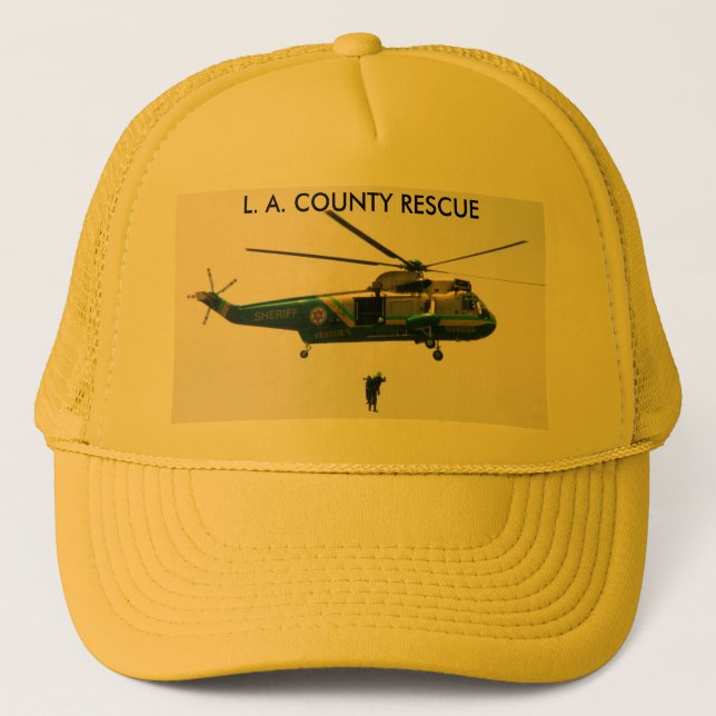 L.A. County Sheriff Rescue, L. A. COUNTY RESCUE Trucker Hat (Front)