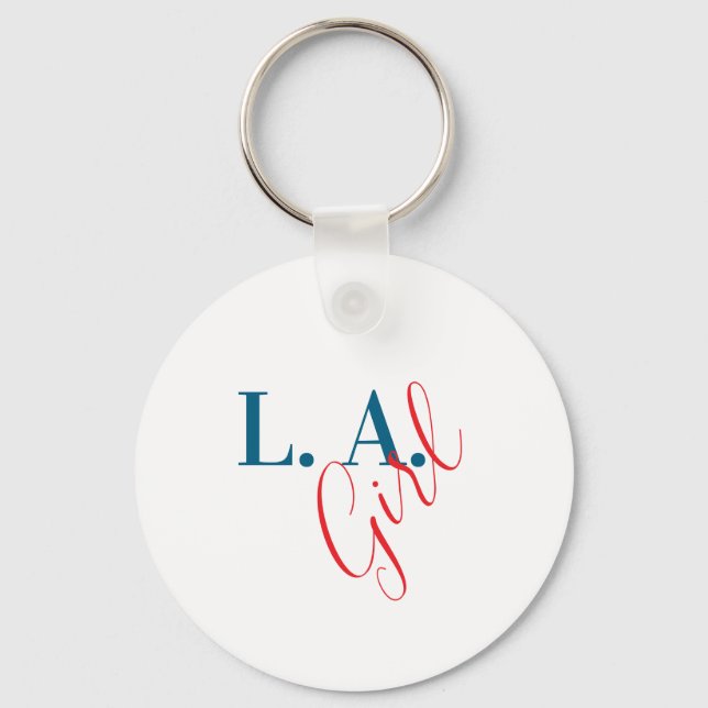 L. A. Girl Los Angeles Modern Minimalist Plain Key Ring (Front)