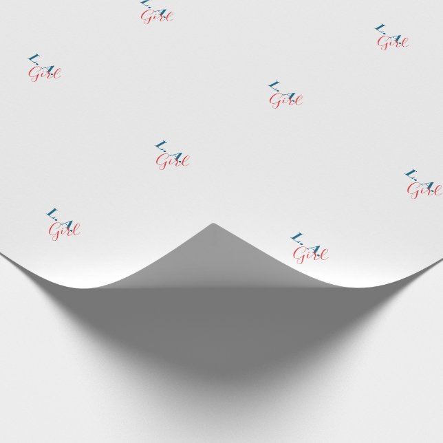 L. A. Girl Los Angeles Modern Minimalist Plain Wrapping Paper (Corner)