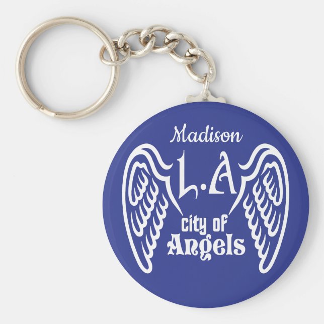 L.A. Wings custom name & color key chains (Front)