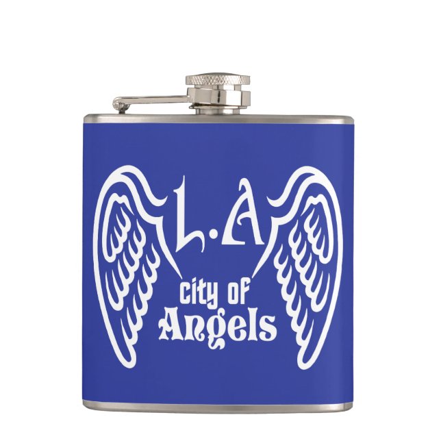 L.A. Wings custom name & colour flask (Front)