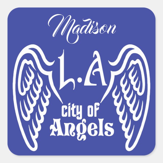 L.A. Wings custom name & colour stickers (Front)