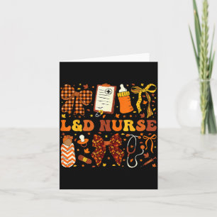 L&amp;d Nurse Fall Autumn Coquette Labor Delivery  Card