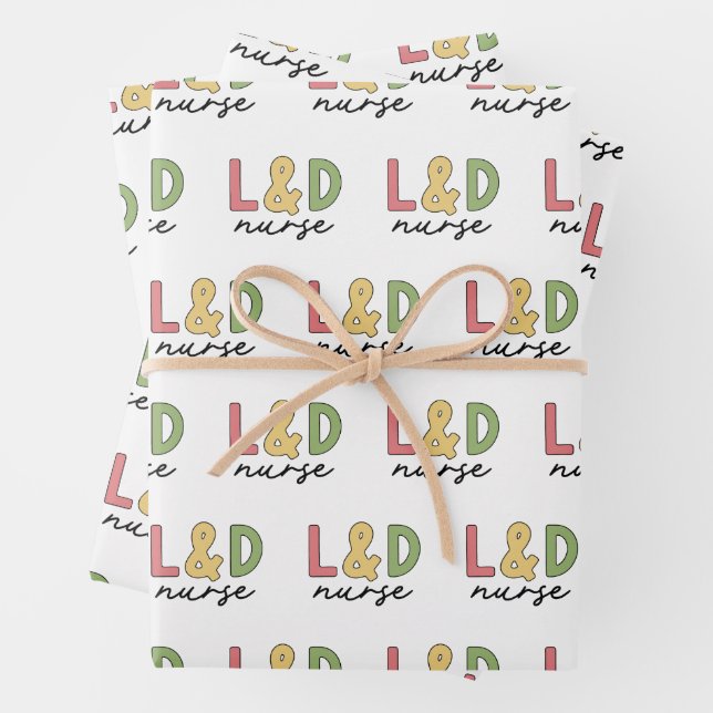 L and D Nurse | Labour and Delivery Nurse Wrapping Paper Sheet (In situ)