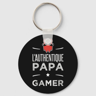 L authentic papa gamer key ring