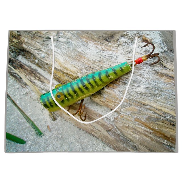 L Cooper Goo Goo Eyes Antique Fishing Lure Large Gift Bag (Front)