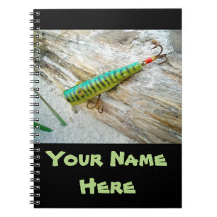 L Cooper Goo Goo Eyes Antique Fishing Lure Notebook