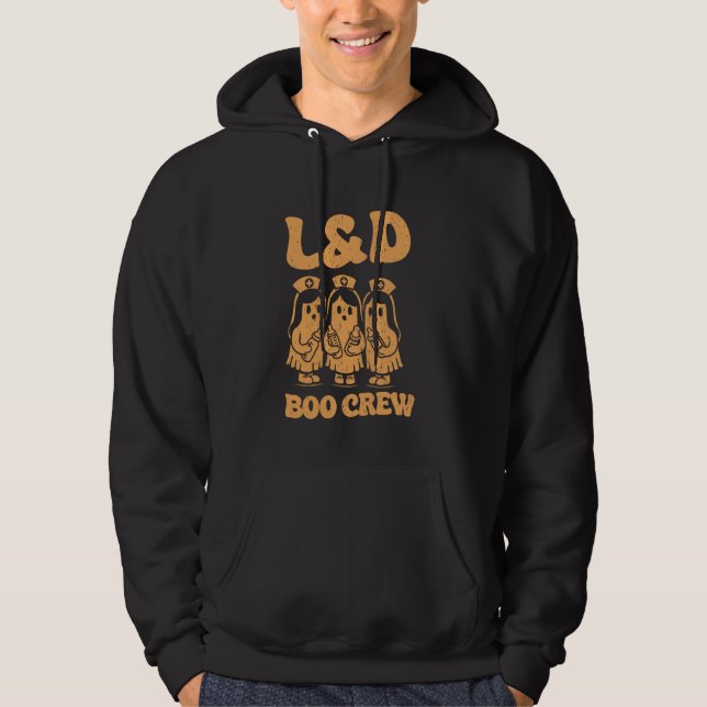 L&D Boo Crew Funny Labour & Delivery Nurse Squad H Hoodie (Front)