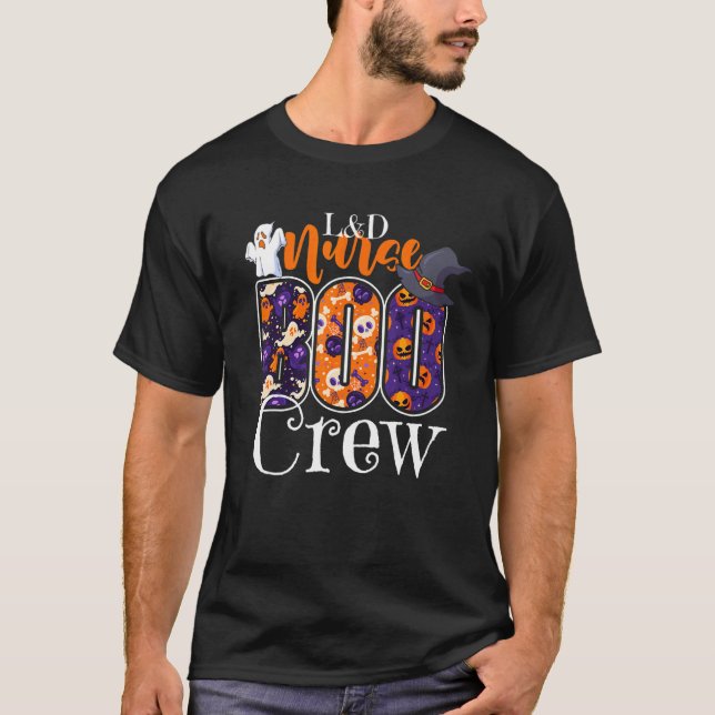 L&D Nurse Boo Crew Halloween Labour & Delivery Nur T-Shirt (Front)