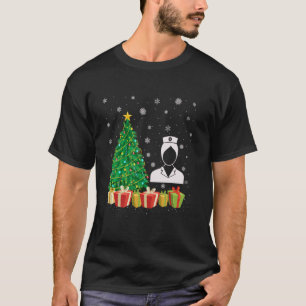 L&D Nurse Xmas Tree Lighting Santa Hat L&D Nurse C T-Shirt
