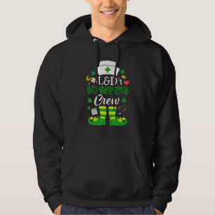 L&d St Patricks Nurse Crew St Patrick Day Leprecha Hoodie