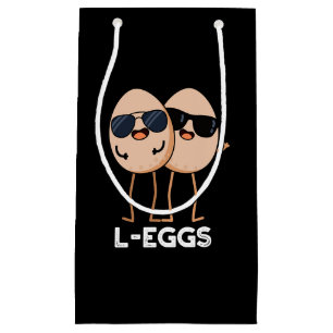 L-eggs Funny Egg Pun Dark BG Small Gift Bag