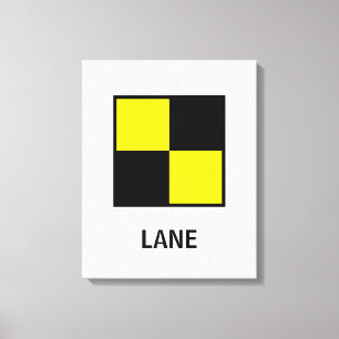 L Family Name Nautical Flag Canvas Print