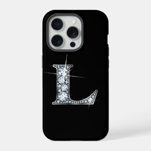 L Faux Diamond Monogram iPhone 15 Pro Case