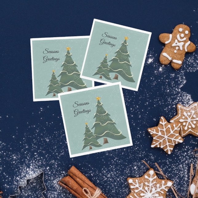 l Green  Blue Whimsical Christmas Design Napkin (Creator Uploaded)