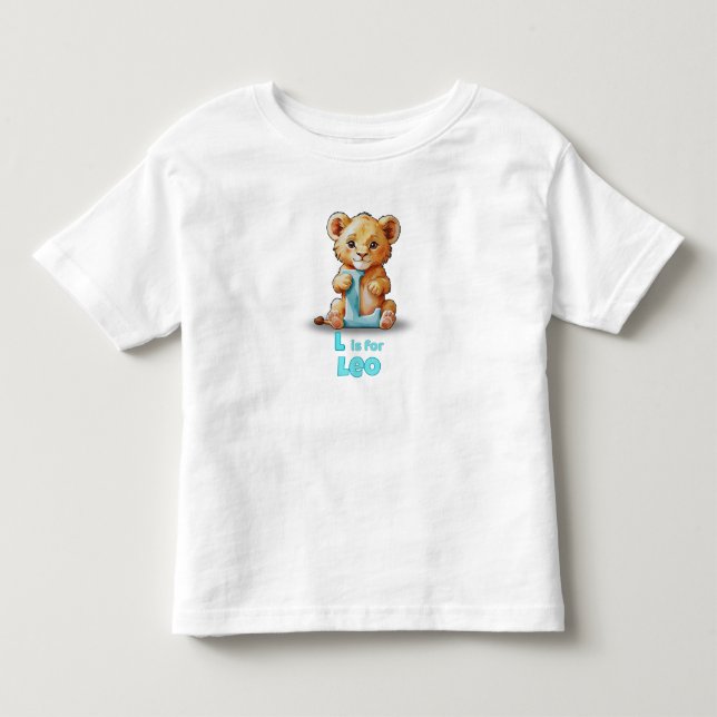 L is for Leo - Custom Toddler T-Shirt (Front)