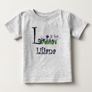 L is for Liliana Cute Spring Flowers T-shirt